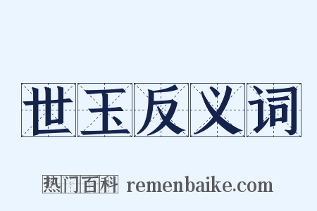 世玉反义词是什么意思的图片